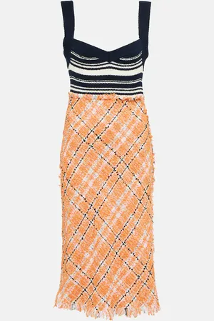 Marni Patterned cotton-blend midi dress