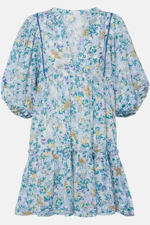 POUPETTE ST BARTH Aria floral gathered cotton minidress