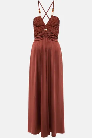Diane von Furstenberg Caty beaded halterneck maxi dress