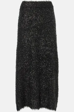 Jardin des Orangers LamÃ© knitted midi skirt
