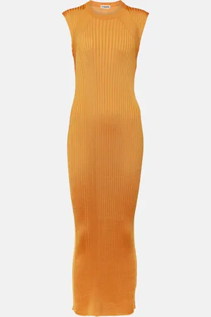 Jil Sander Ribbed-knit jersey maxi dress