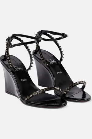 Christian Louboutin So Me 85 leather wedge sandals