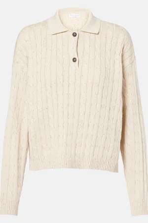 Brunello Cucinelli Cable-knit cotton-blend sweater