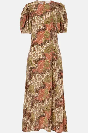 ULLA JOHNSON Calais silk midi dress