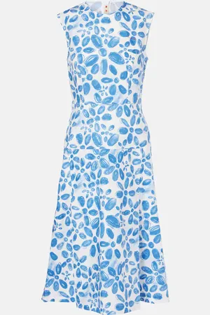 Marni Printed cotton midi dress