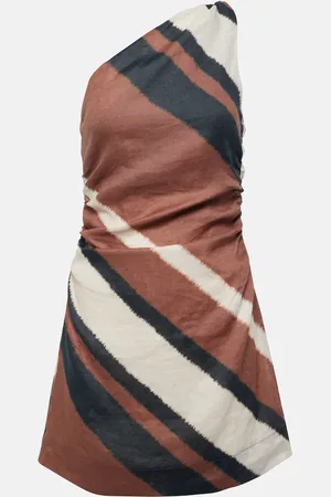 FAITHFULL THE BRAND Marga gathered linen minidress