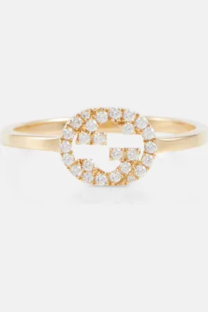 Gucci Interlocking G 18kt ring with diamonds