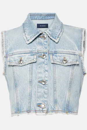 Sportmax Cropped denim vest