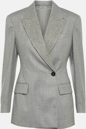 Brunello Cucinelli Embellished wool blazer