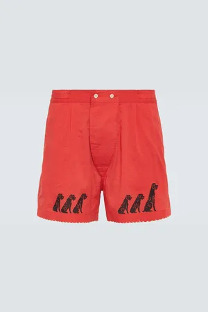BODE Monday printed cotton shorts