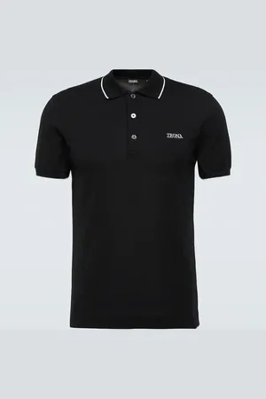 Ermenegildo Zegna Cotton-blend polo shirt