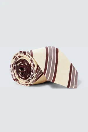 DRIES VAN NOTEN Printed silk tie