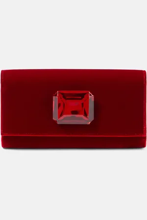 Gianvito Rossi Jaipur Mini embellished velvet clutch