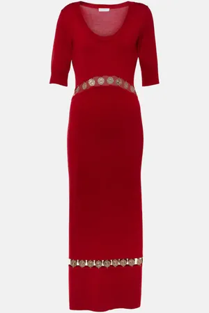 Paco rabanne Wool-blend maxi dress