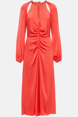 VERONICA BEARD Fayla chain cutout midi dress