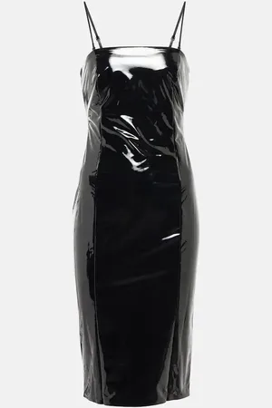 Wolford Faux leather-paneled mini dress