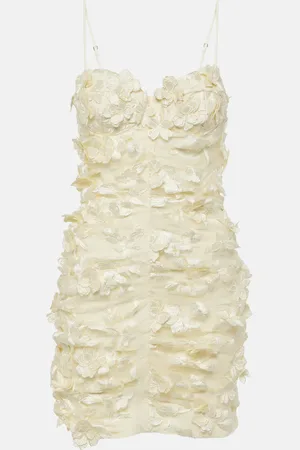 ROTATE Bridal Flora embroidered minidress