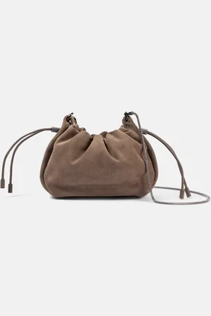 Brunello Cucinelli Softy Small suede crossbody bag