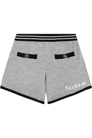 Balmain Logo wool shorts
