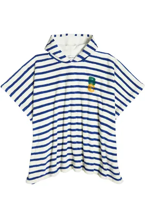 Bobo Choses Striped terry bathrobe