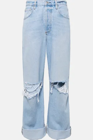 Citizens of Humanity Ayla distressed mid-rise wide-leg jeans
