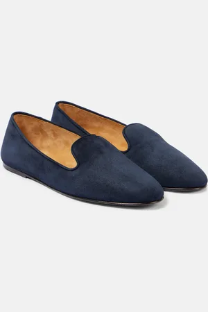 The Row Tippi suede slip-on loafers