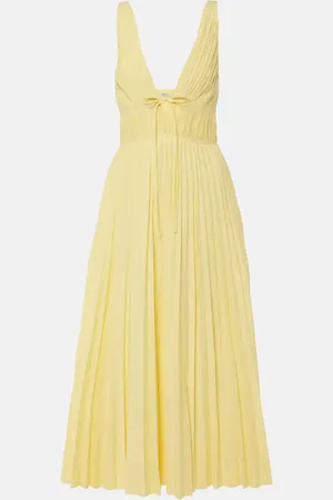 Simkhai Stephanie plissÃ© cotton-blend maxi dress