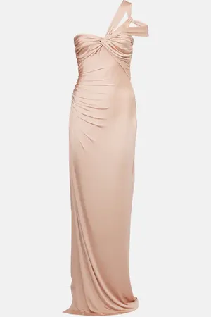 Tom Ford One-shoulder gathered jersey gown