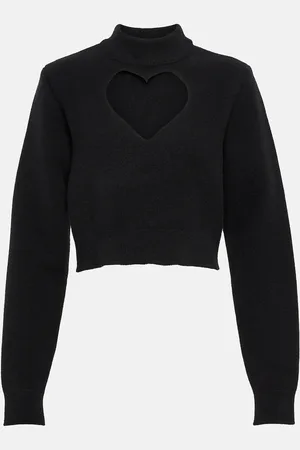 Alaïa Keyhole virgin wool cropped sweater