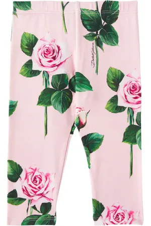 Dolce & Gabbana Baby floral cotton-blend leggings
