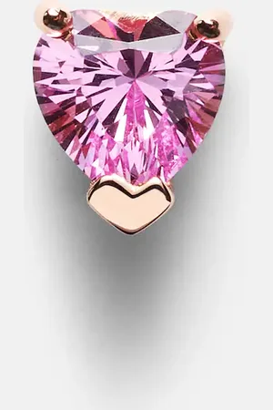 Roxanne First 14kt rose single earring with pink sapphire