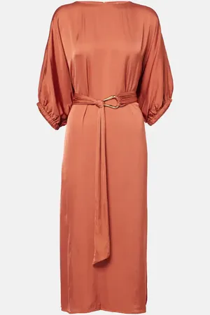 Velvet Laurel satin midi dress