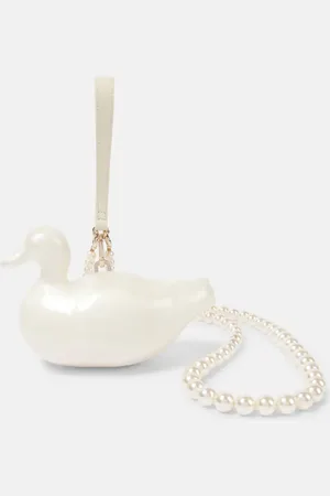 Simone Rocha Duck faux pearl clutch