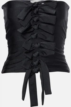 COPERNI Knotted strapless jersey top
