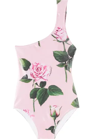 Dolce & Gabbana Floral one-shoulder swimsuit