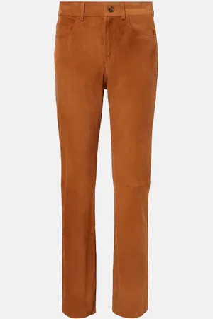 Blazé Milano Viva Paso high-rise suede straight pants