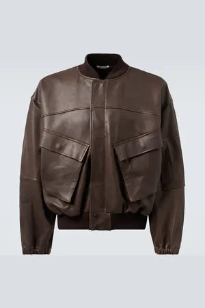 Auralee Leather bomber jacket