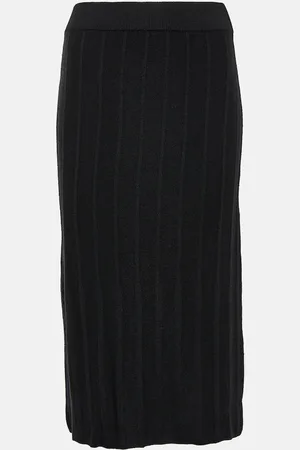 Max Mara Melk ribbed-knit virgin wool midi skirt