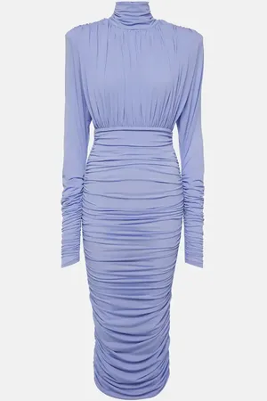 ALEX PERRY Ruched crÃªpe jersey midi dress