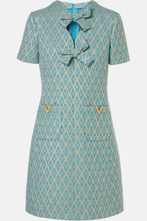VALENTINO Toute La V wool-blend jacquard minidress