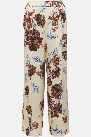 Jil Sander Floral high-rise wide-leg pants