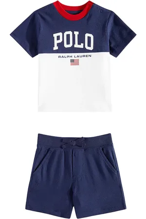 Ralph Lauren Baby logo cotton T-shirt and shorts set
