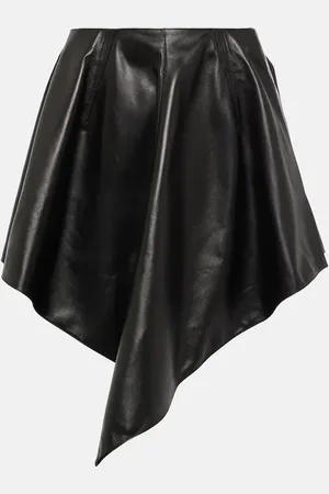 Alaïa Asymmetric leather miniskirt