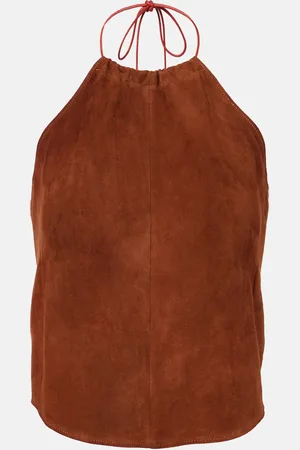 Stouls Halterneck suede top