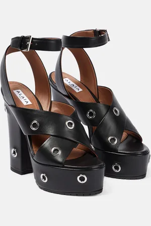 Alaïa Eyelet-embellished leather sandals