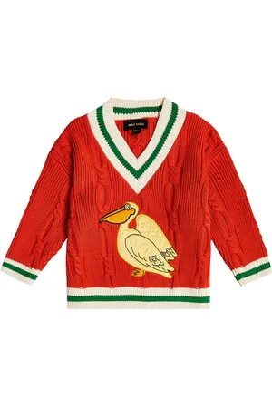 Mini Rodini Embroidered cotton-knit sweater