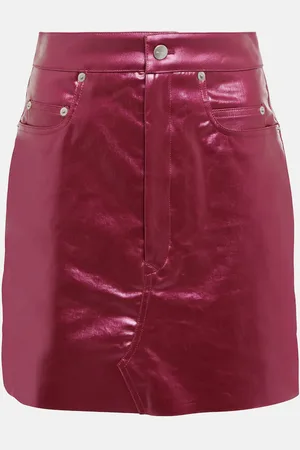 Rick Owens Coated denim miniskirt