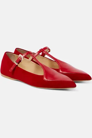 GABRIELA HEARST Liv leather and suede Mary Jane flats