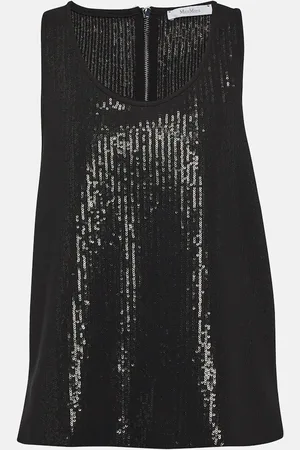 Max Mara Pistoia sequined georgette top