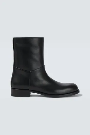 The Row Nobilis leather ankle boots